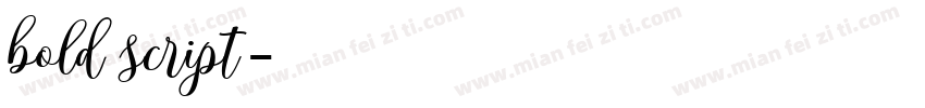 bold script字体转换